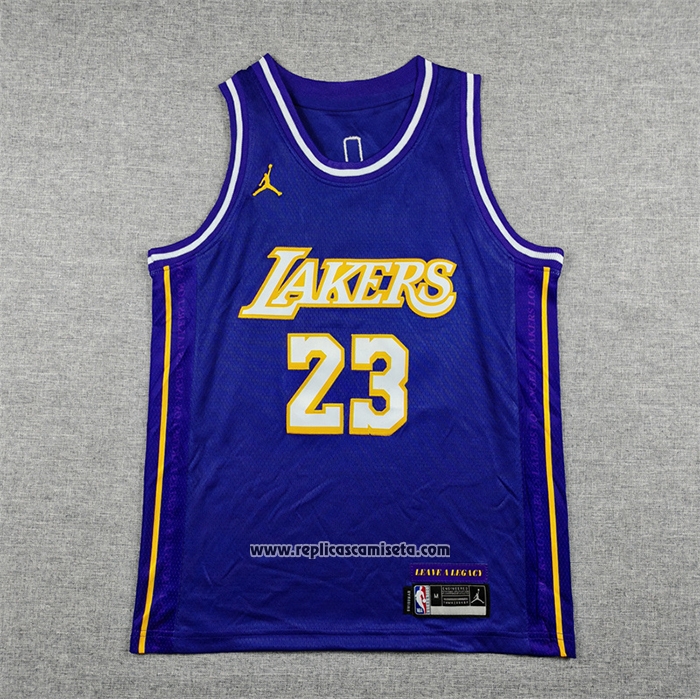 Camiseta Nino Los Angeles Lakers LeBron James NO 23 Statement 2025-26 Violeta